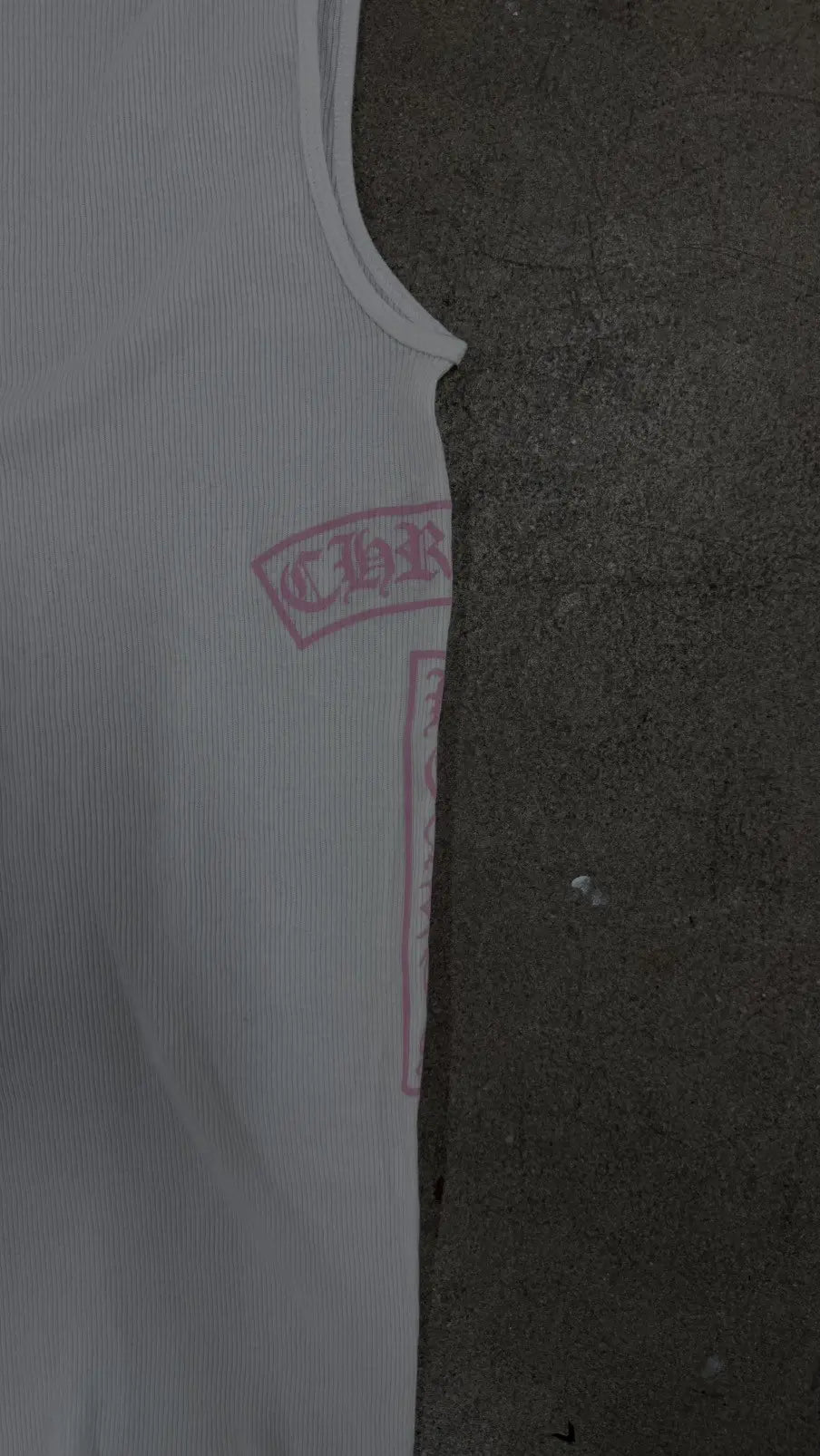 Chrome Hearts White T-Bar Script Rib Tank Top