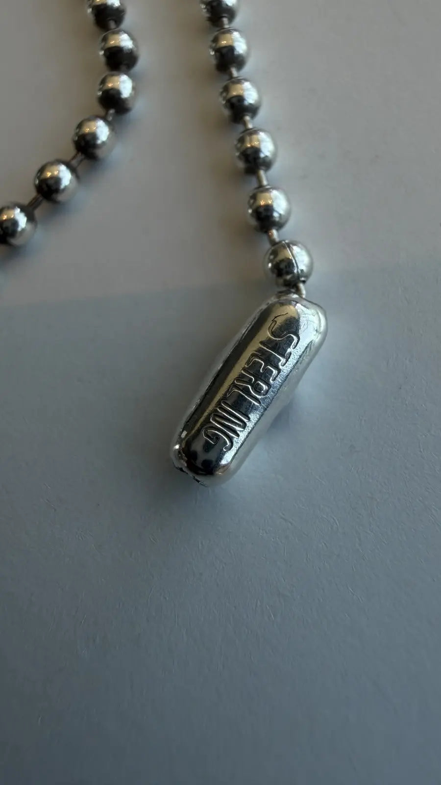 Chrome Hearts Sterling Silver Ball Chain Necklace Chrome Hearts
