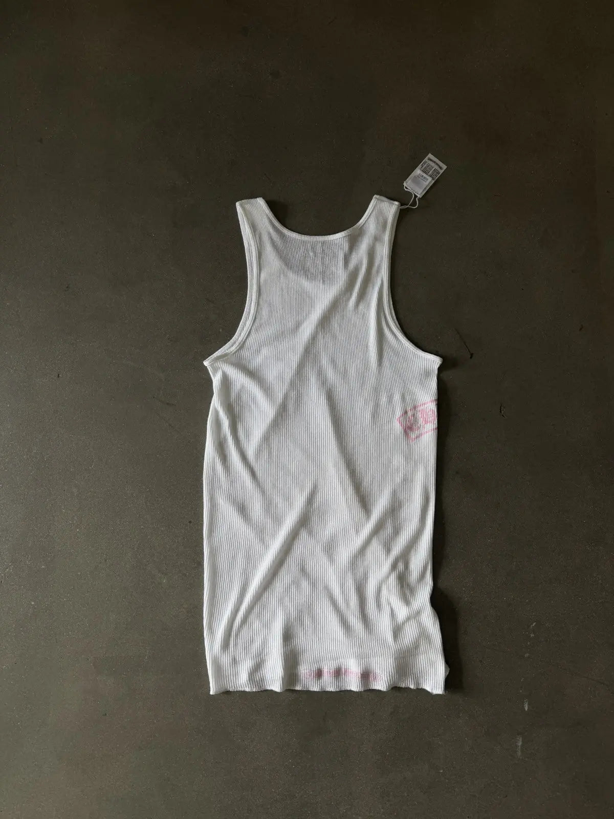 Chrome Hearts T-Bar Rib Tank White/Pink