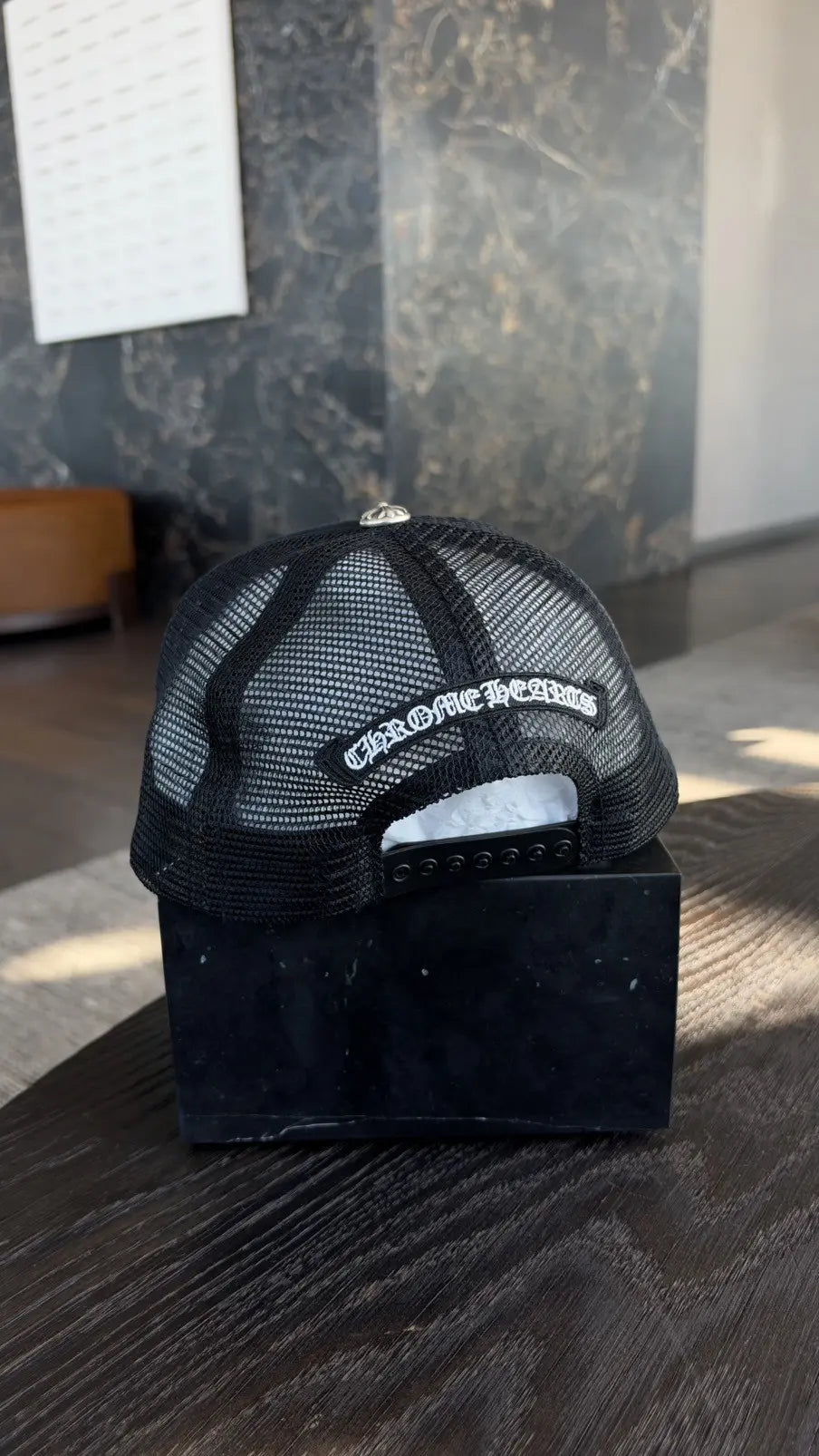 Chrome Hearts "FUCK" Leather Patch Trucker Hat Chrome Hearts