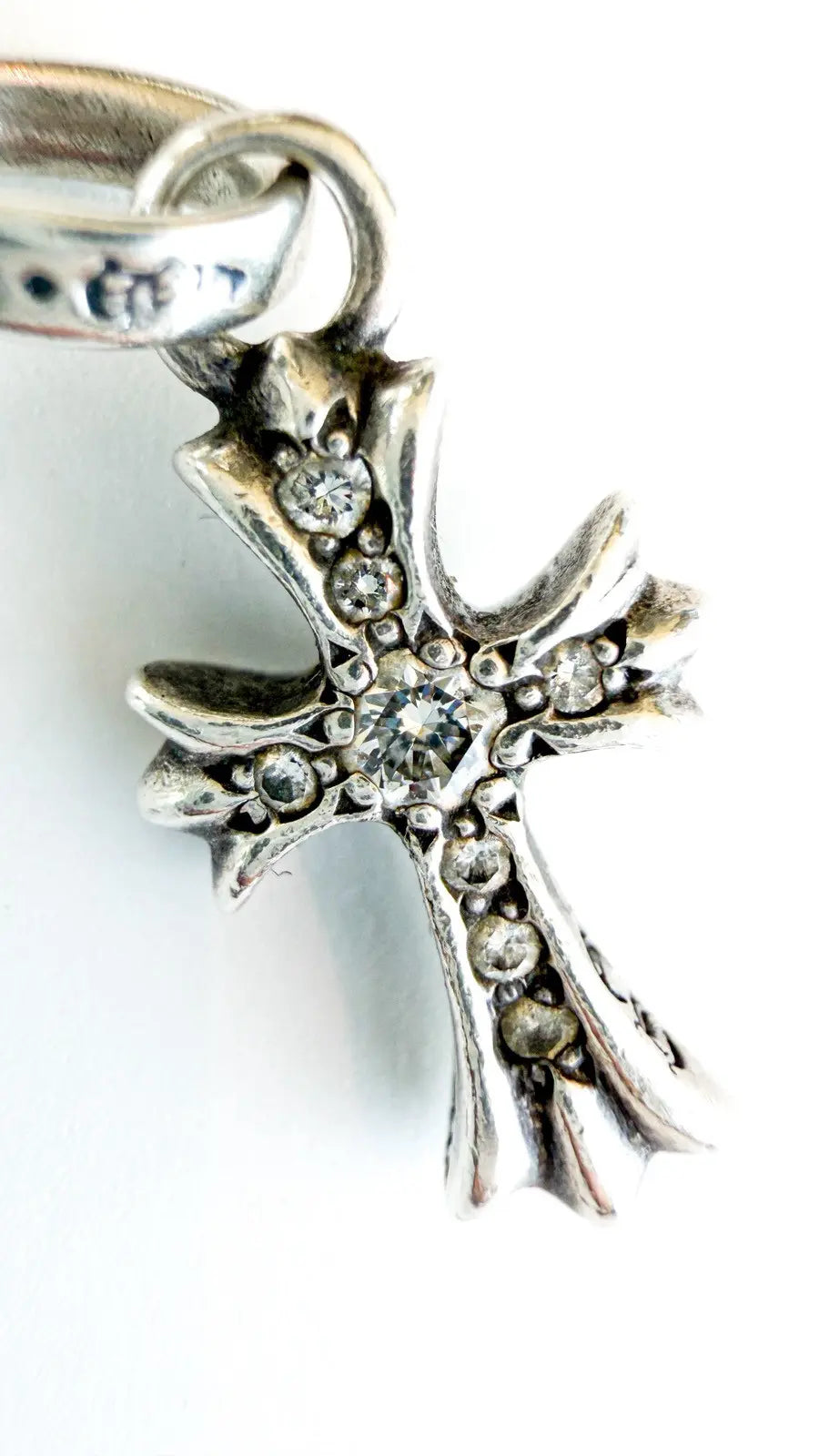 Chrome Hearts Baby Fat Pave Diamond Cross Pendant Chrome Hearts