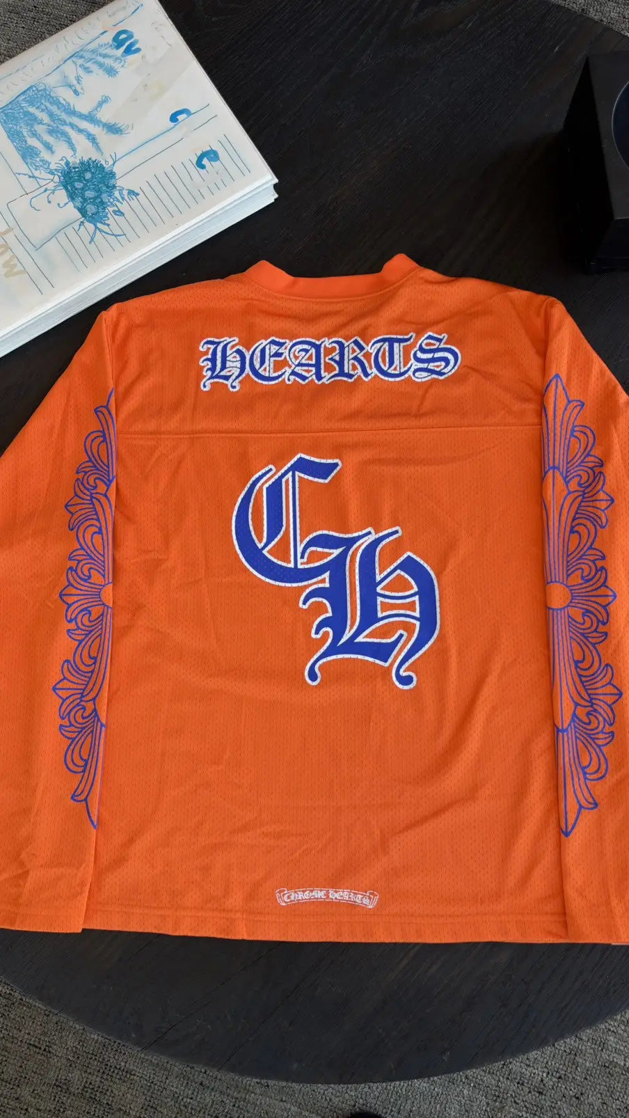Chrome Hearts "Orange" NYFW Sports Mesh Jersey Size M Chrome Hearts