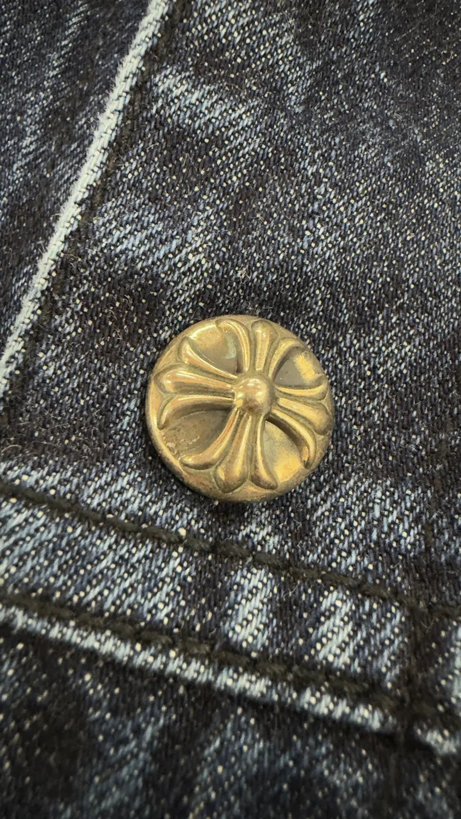 Chrome Hearts Motorbreath Indigo Denim Trucker Jacket