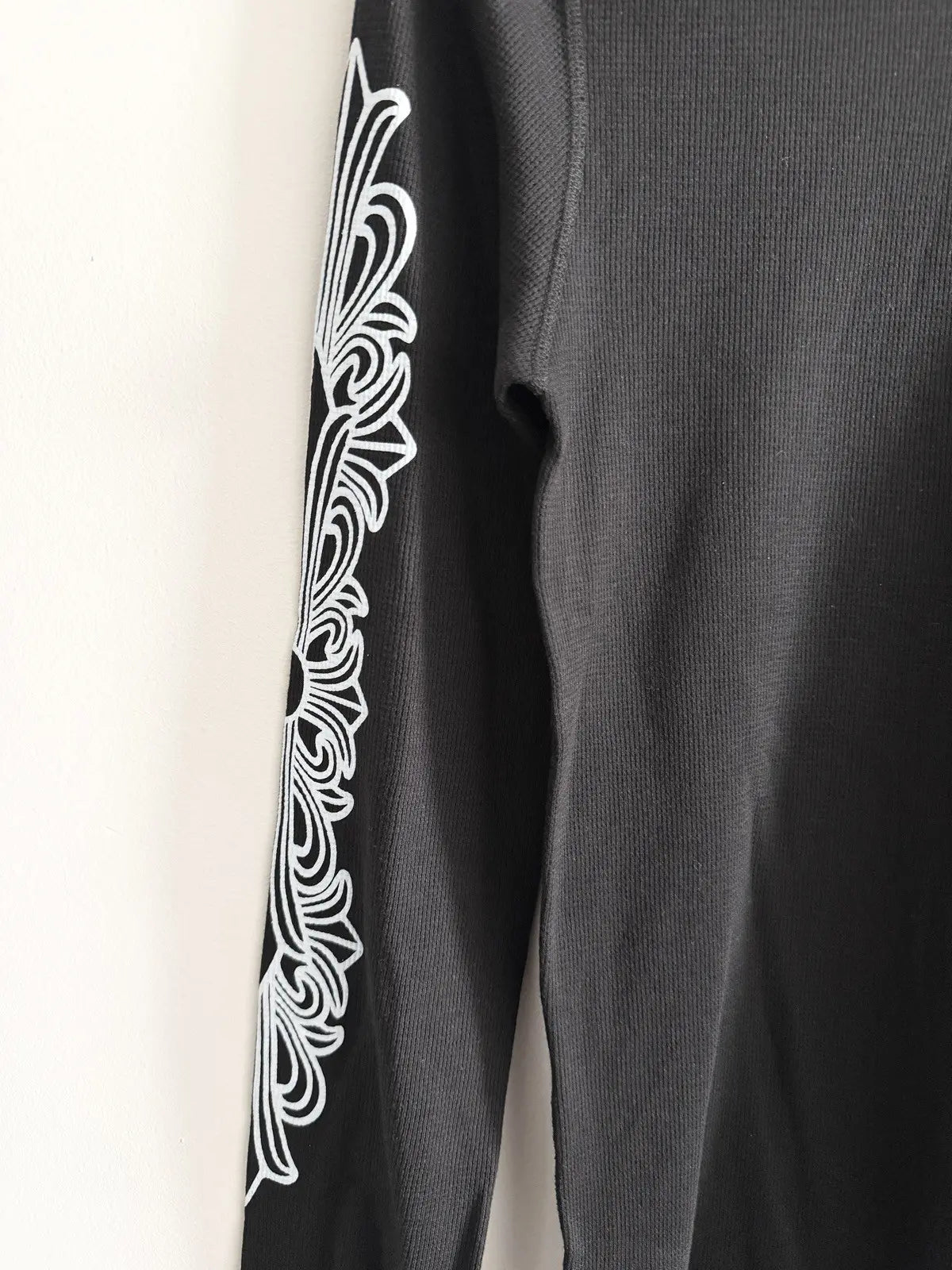 Chrome Hearts Floral Horseshoe Long Sleeve Thermal Tee