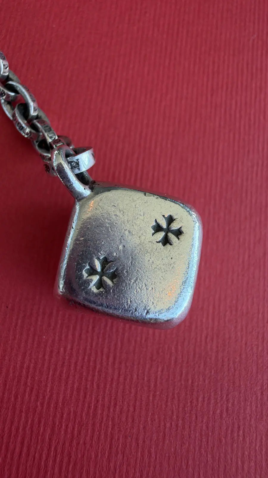 Chrome Hearts Silver Dice Keychain Chrome Hearts