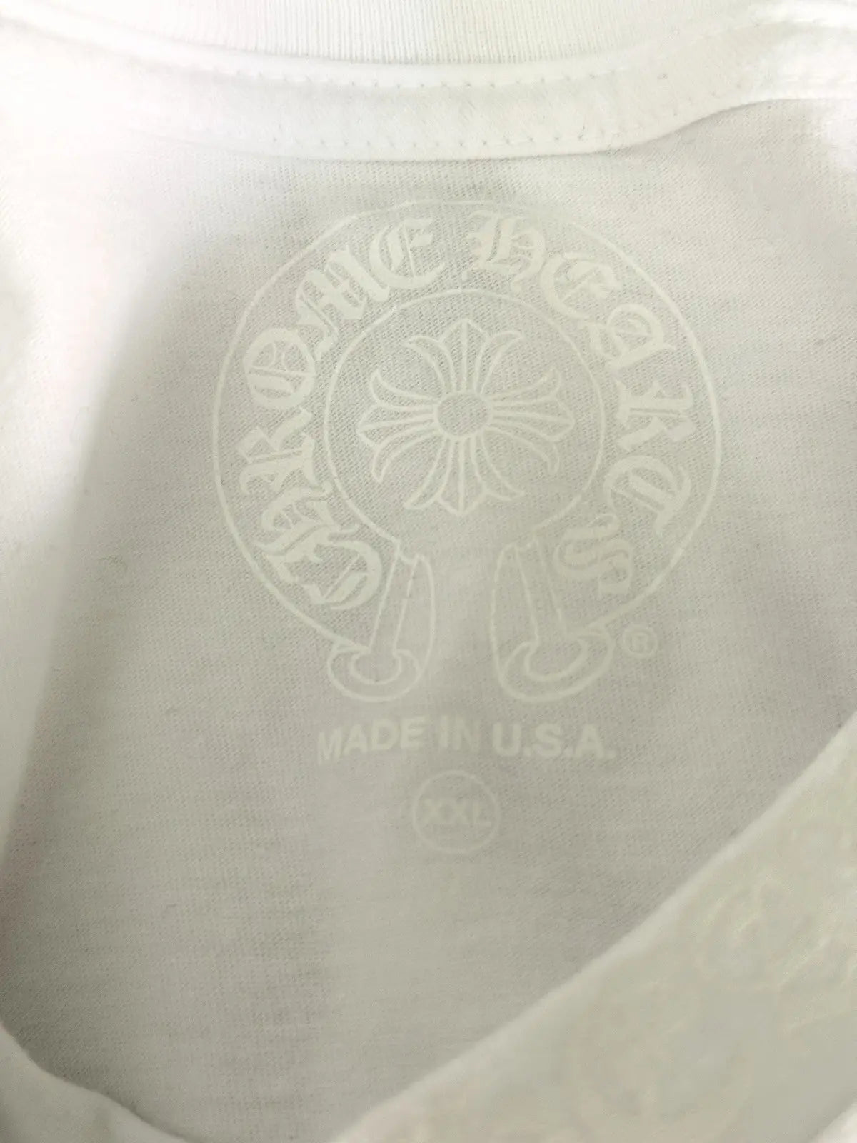 Chrome hearts Triple White Neck Logo LS Tee