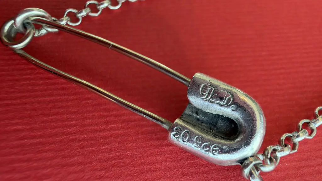 Chrome Hearts Safety Pin Pendant Chain Necklace Chrome Hearts