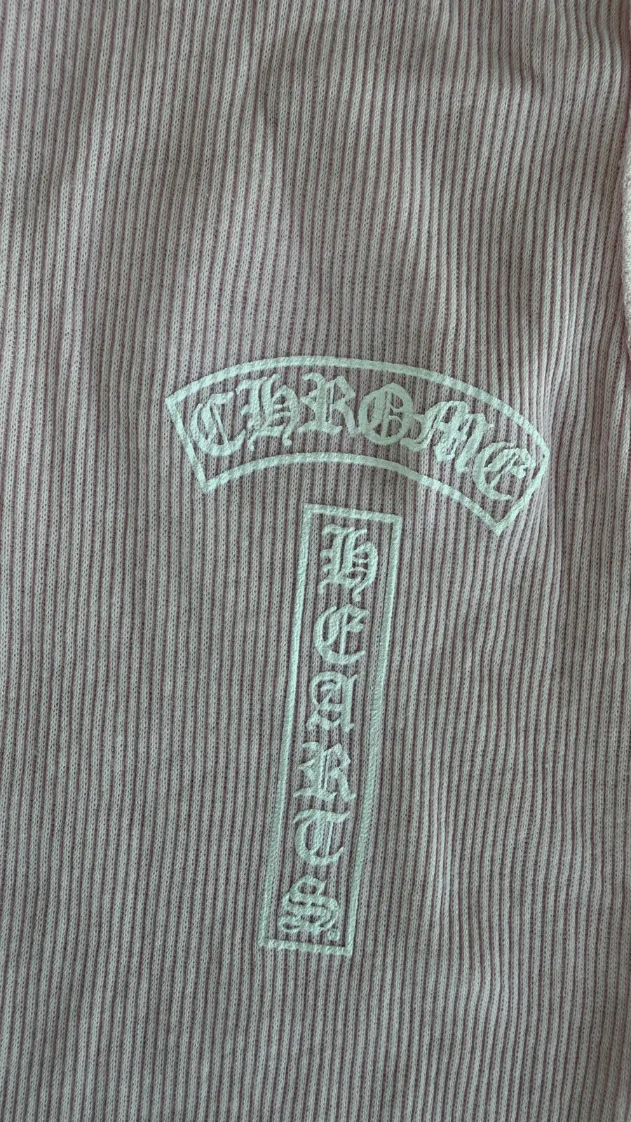 Chrome Hearts Pink T-Bar Script Rib Tank Top Size L Chrome Hearts