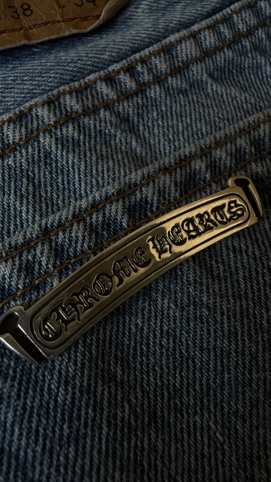 Chrome Hearts Levis 501 Black Cross Patch Jeans