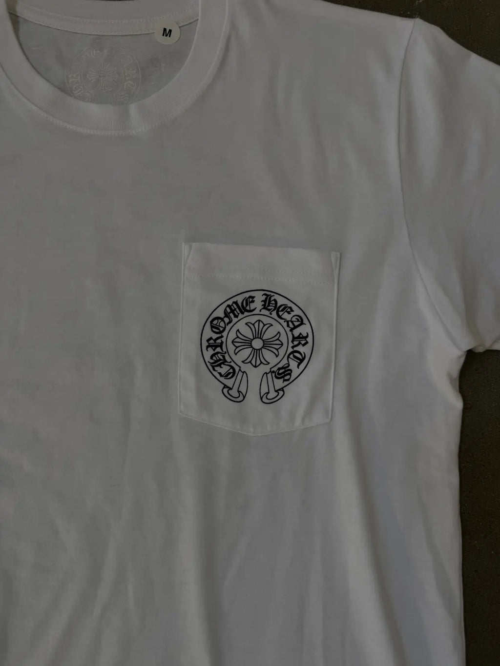 Chrome Hearts Horseshoe Logo Pocket T-Shirt White