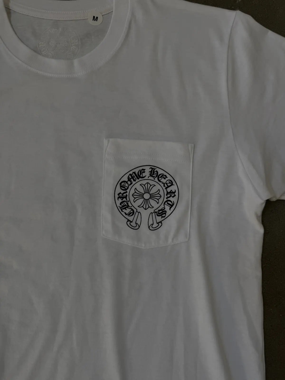 Chrome Hearts Horseshoe Logo Pocket T-Shirt White