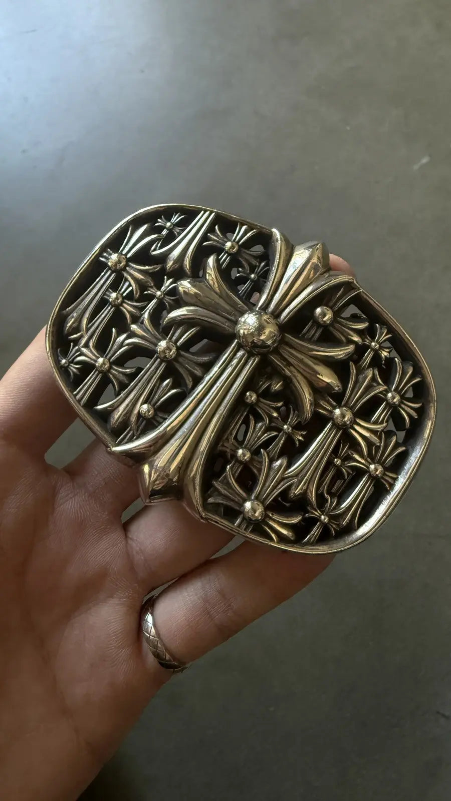Chrome Hearts Cemetery Cross Belt Buckle