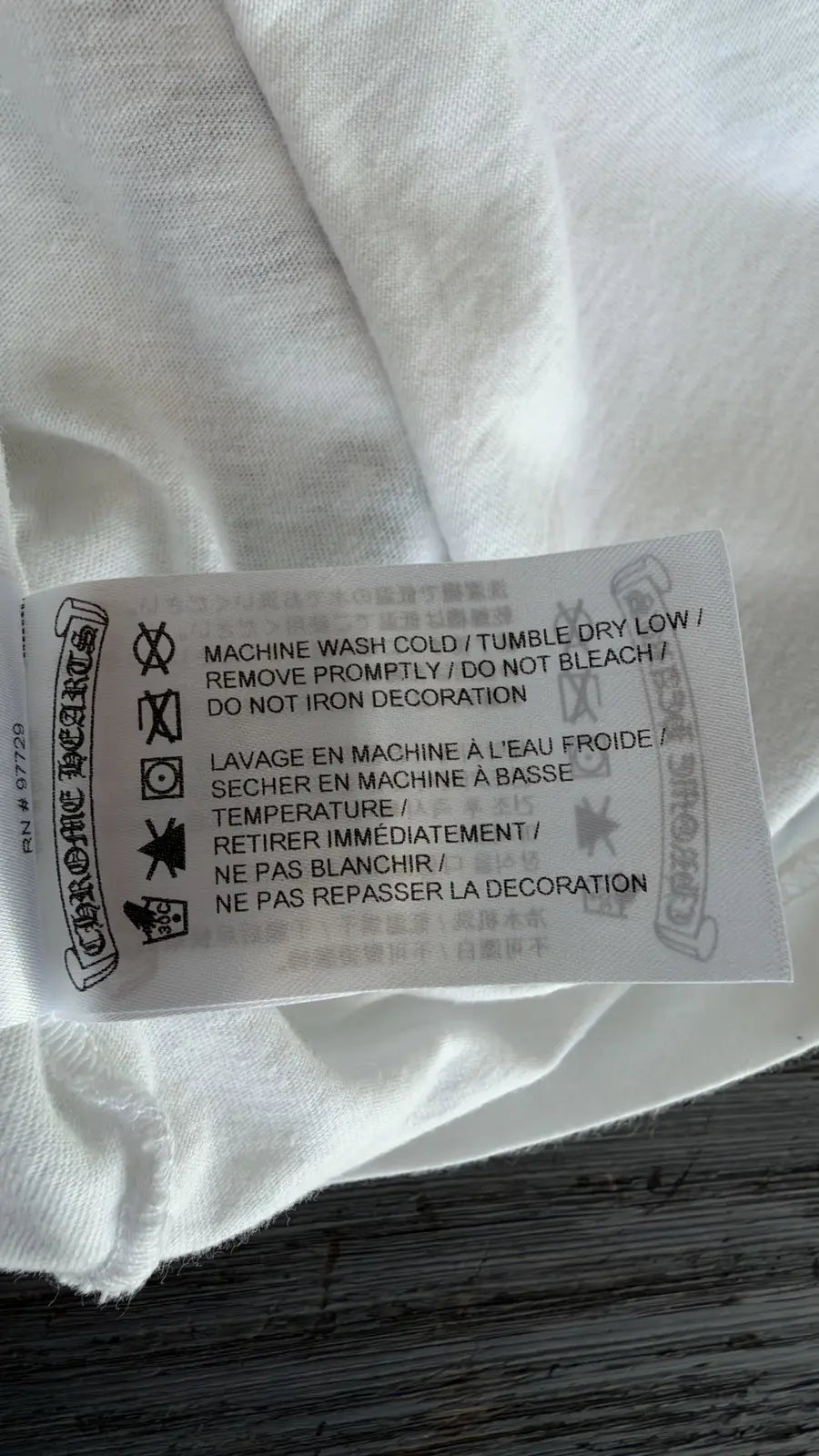 Chrome Hearts Scroll Label Long Sleeve Tee Size L Chrome Hearts