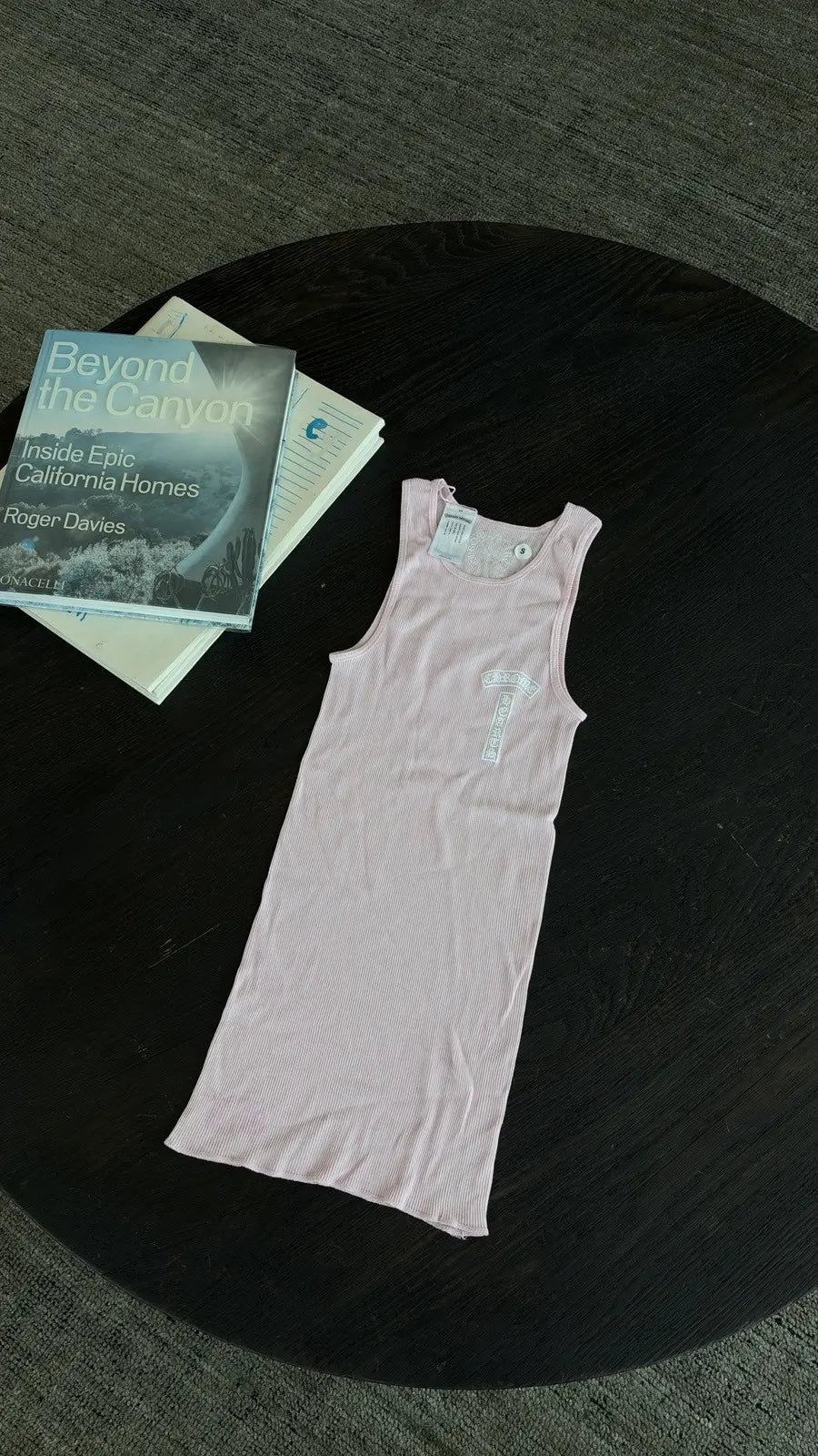 Chrome Hearts Pink T-Bar Script Rib Tank Top Size S Chrome Hearts