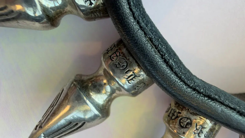 Chrome Hearts Punk Series Spike Leather Bracelet Chrome Hearts