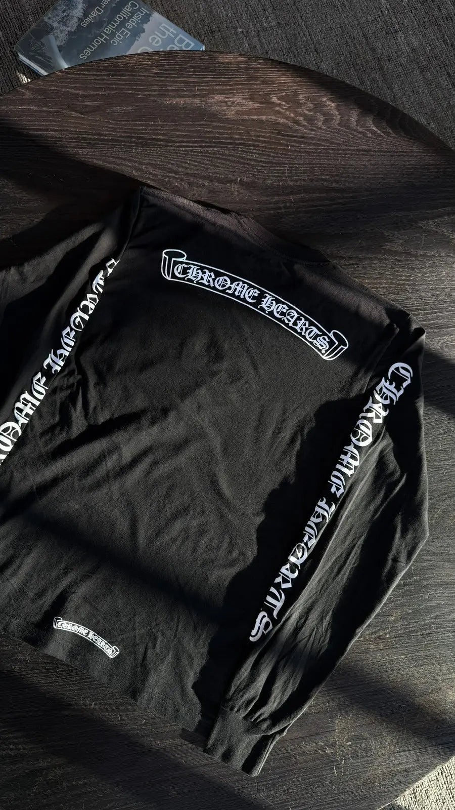 Chrome Hearts Scroll Logo Long Sleeve Tee Size M Chrome Hearts