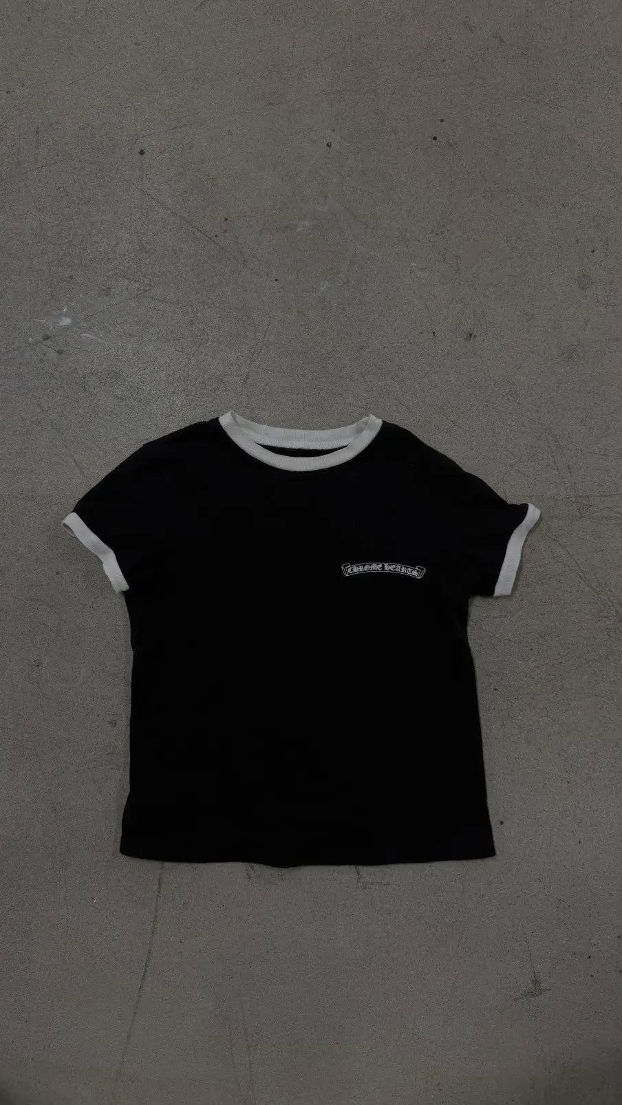 Chrome Hearts Horseshoe Logo Ringer T-Shirt