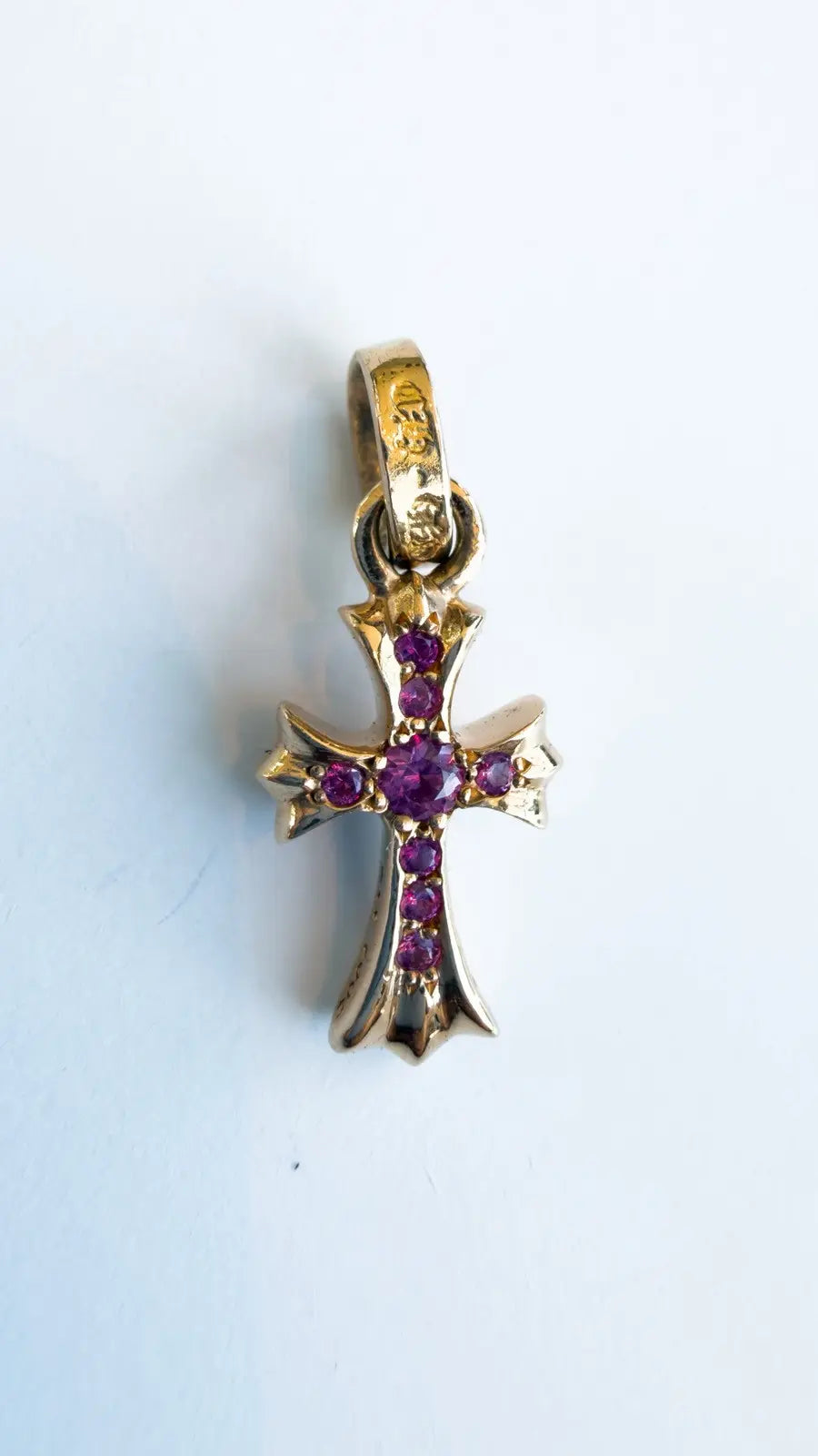 Chrome Hearts 22K Gold Baby Fat Cross Pendant Chrome Hearts