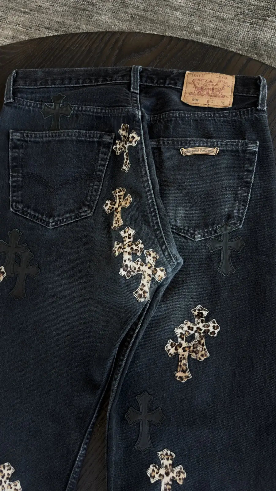 Chrome Hearts Vintage Levi's Cross Patch Denim Jeans Size 32 Chrome Hearts