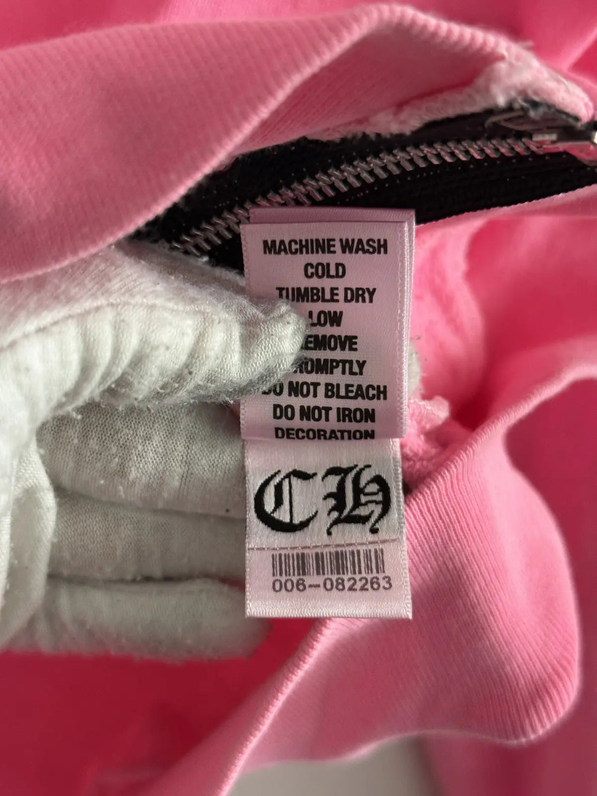 Chrome Hearts Pink Fleur Dagger Zip-up Hoodie