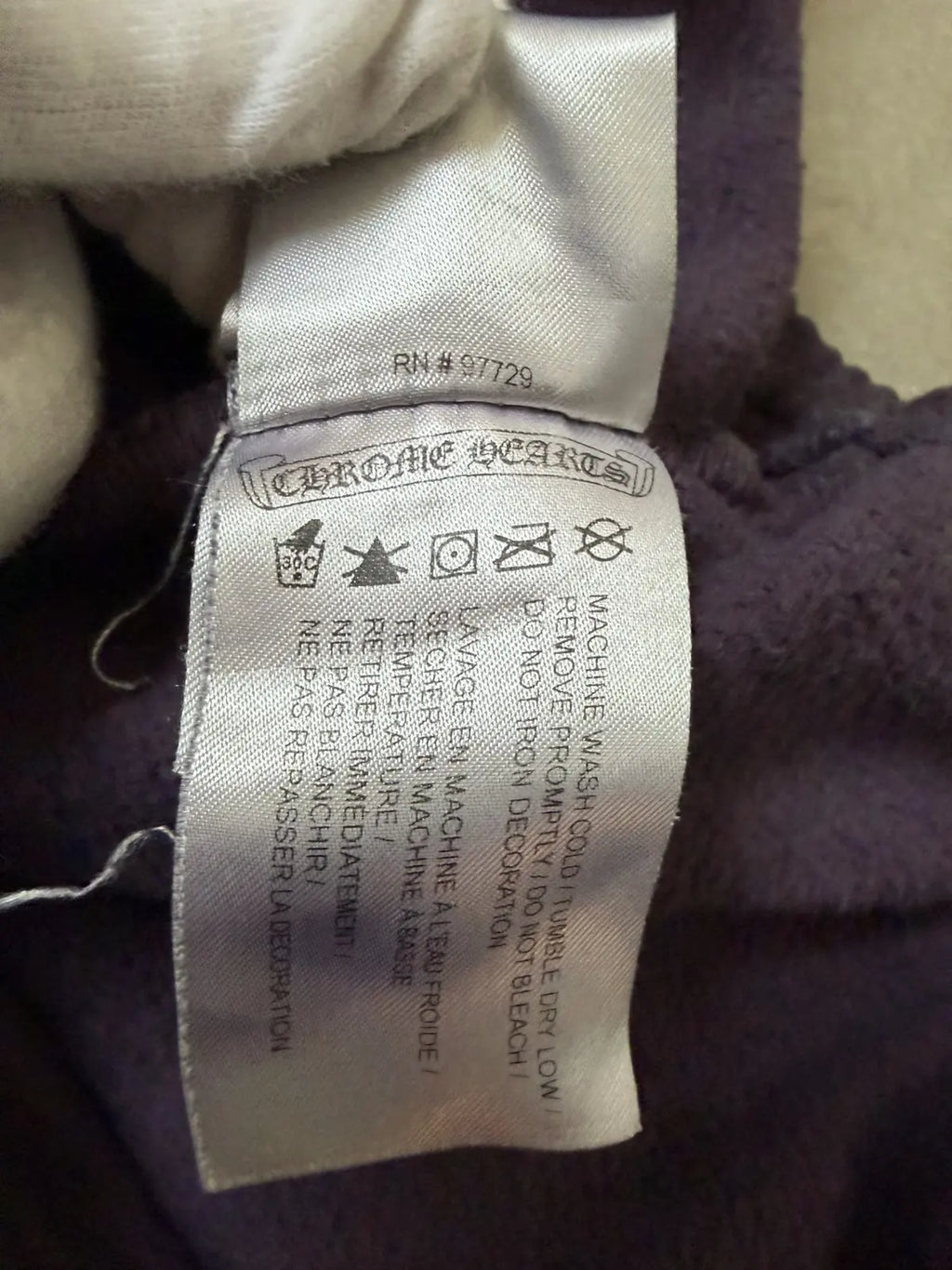Chrome Hearts Deadly Doll Sweat Pants Purple