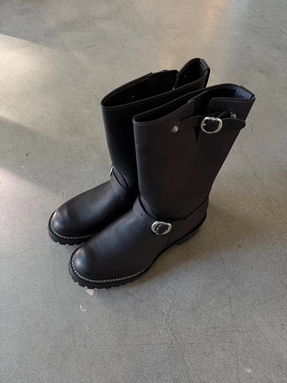 Brand New Chrome Hearts Wesco Leather Boots
