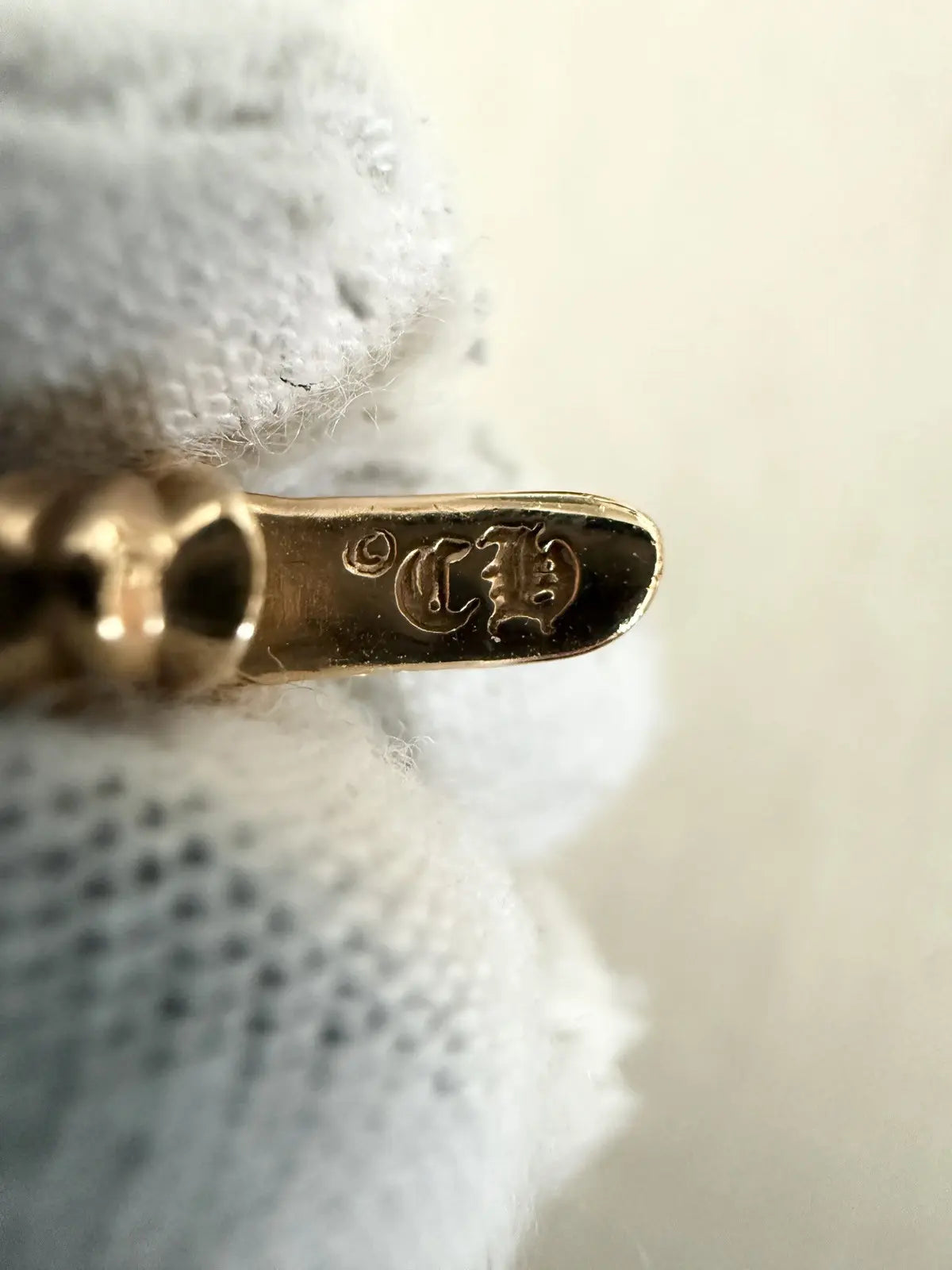 Chrome Hearts 22k Gold Diamonds Babyfat Pendant