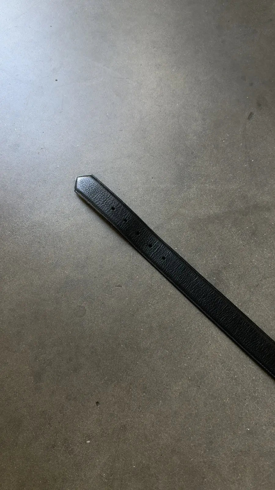 Chrome Hearts Black Leather Roller Belt