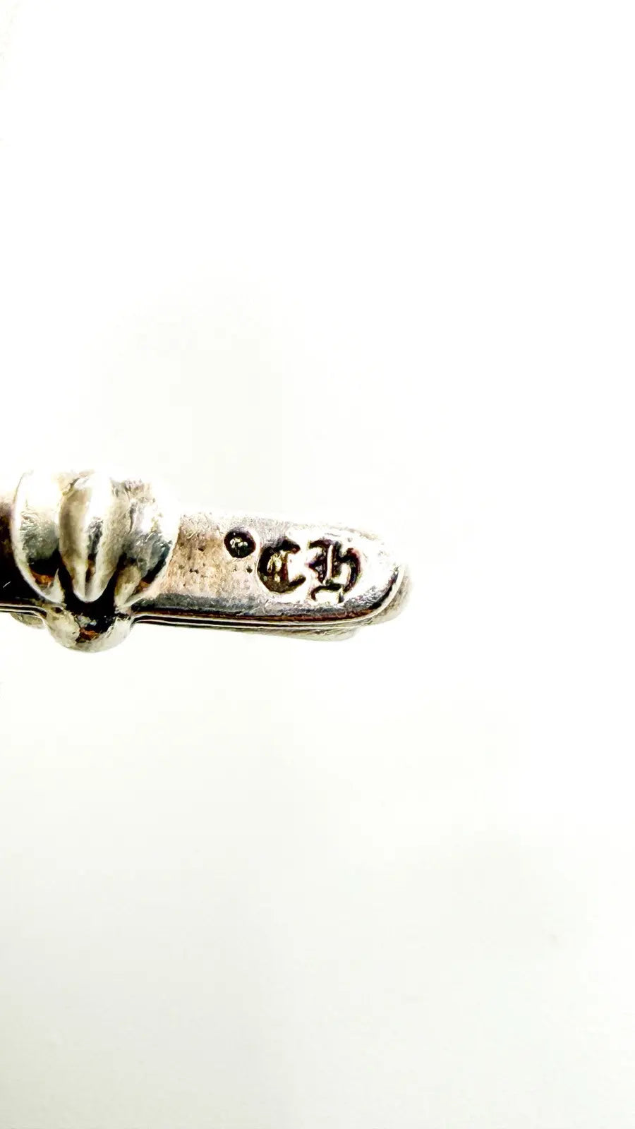 Chrome Hearts Silver Ch Cross Baby Fat Pendant