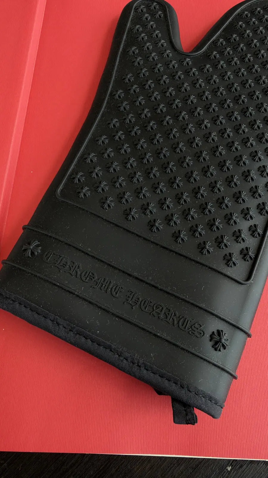 Chrome Hearts Plus Logo Rubber Oven Mitt Chrome Hearts