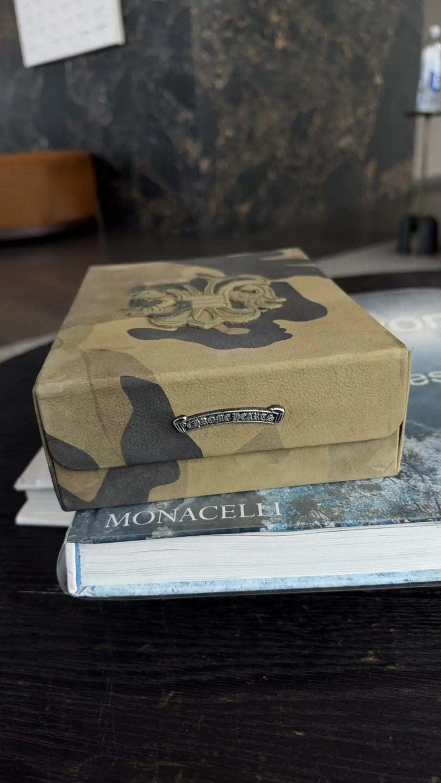 Chrome Hearts Camouflage Leather Glasses Case Chrome Hearts