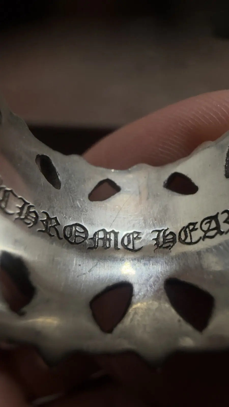 Chrome Hearts Cemetery Ring Sterling Silver Size 9.5