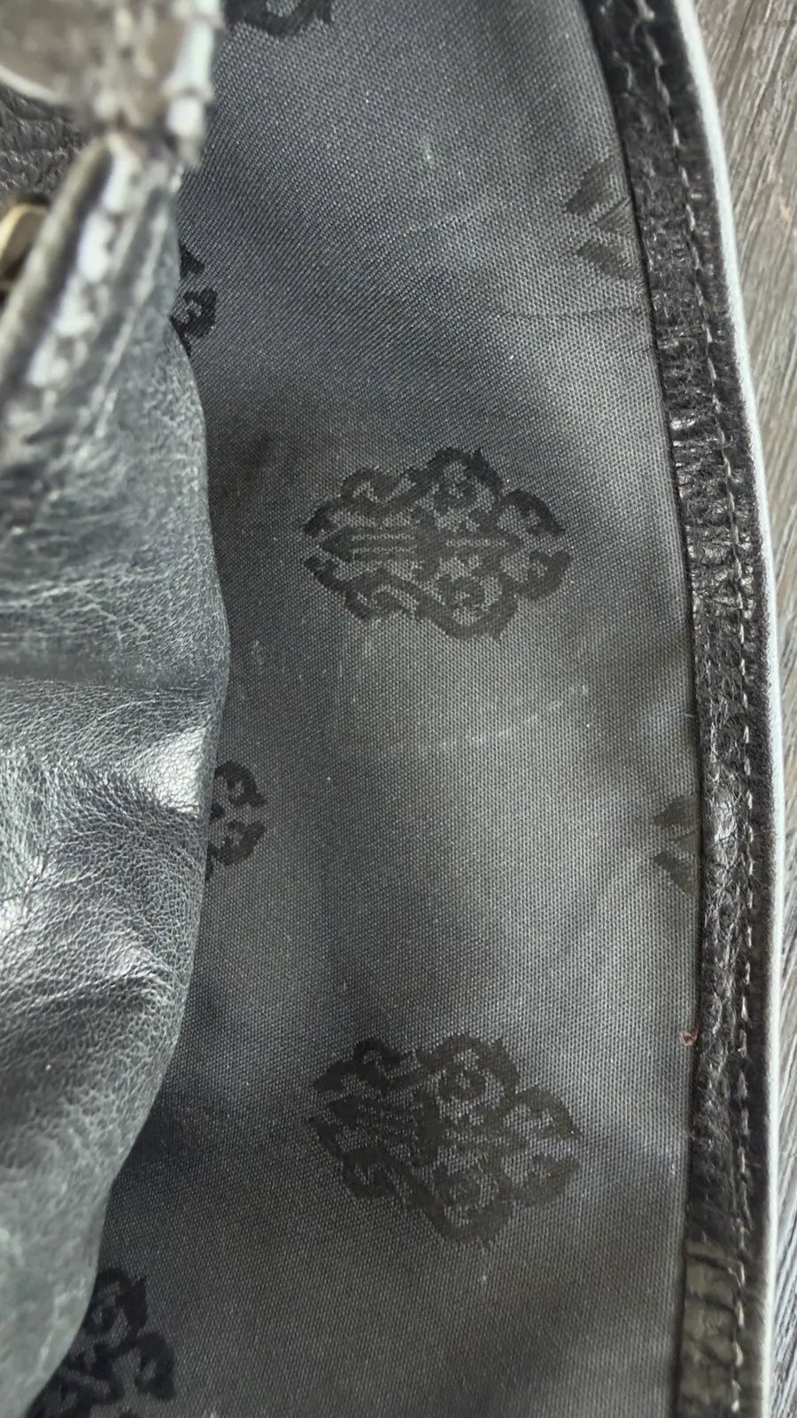 Chrome Hearts Black Leather Trifold Wallet Chrome Hearts