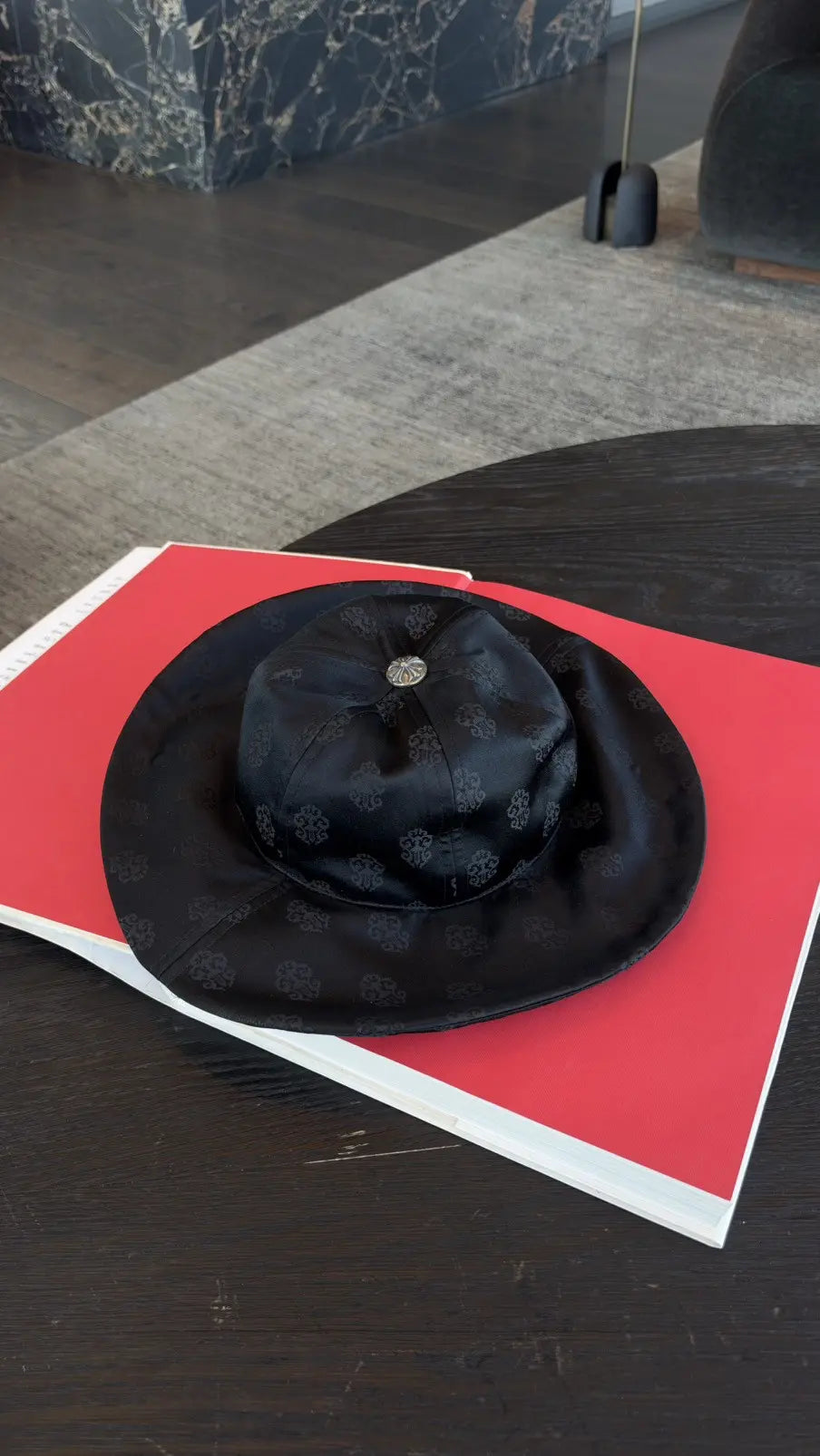 Chrome Hearts Satin Monogram Bucket Hat Chrome Hearts