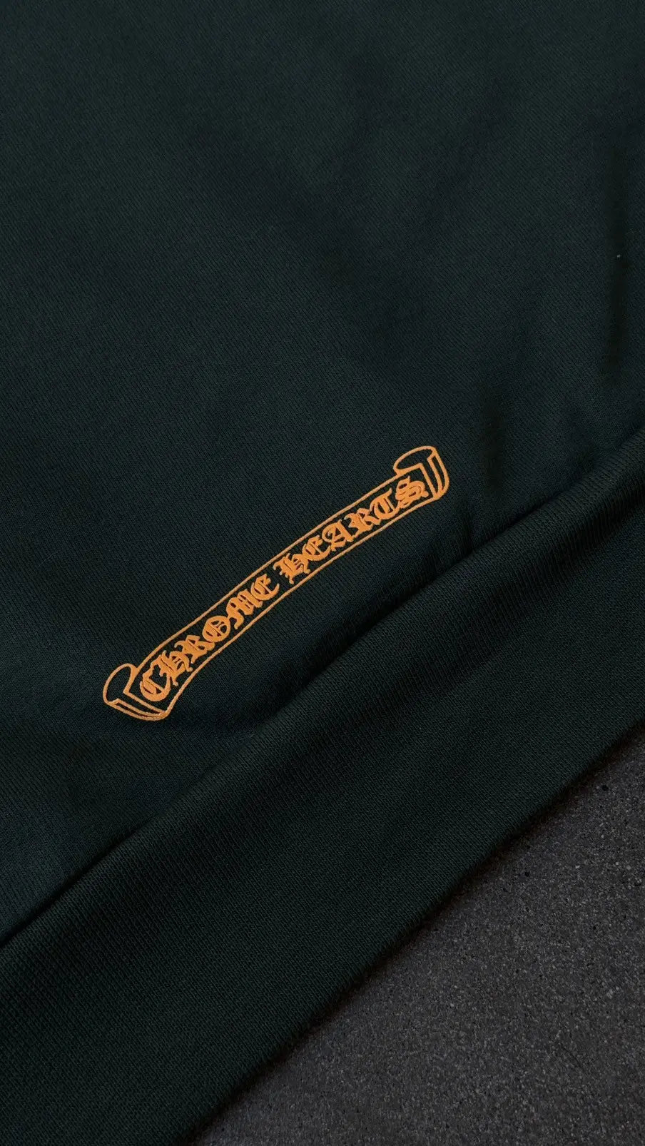 Chrome Hearts Green Yellow Shoulder Scripts Hoodie