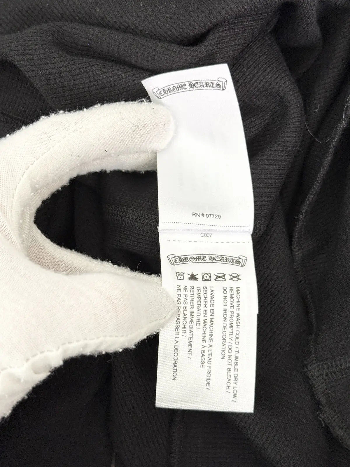 Chrome Hearts Floral Horseshoe Long Sleeve Thermal Tee