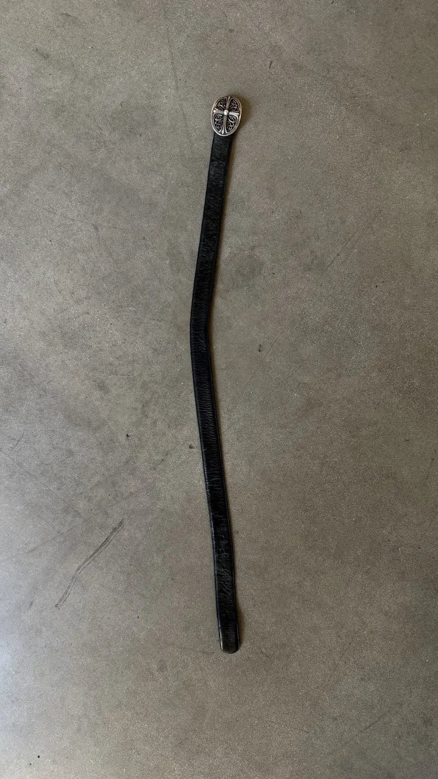 Chrome Hearts Oval Buckle Leather Belt