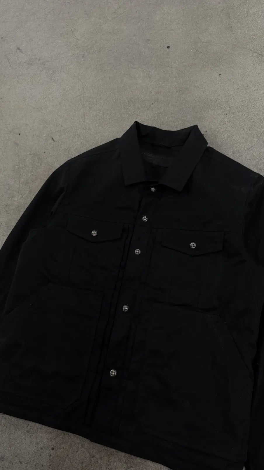 Chrome Hearts Black Waxed KS Jacket