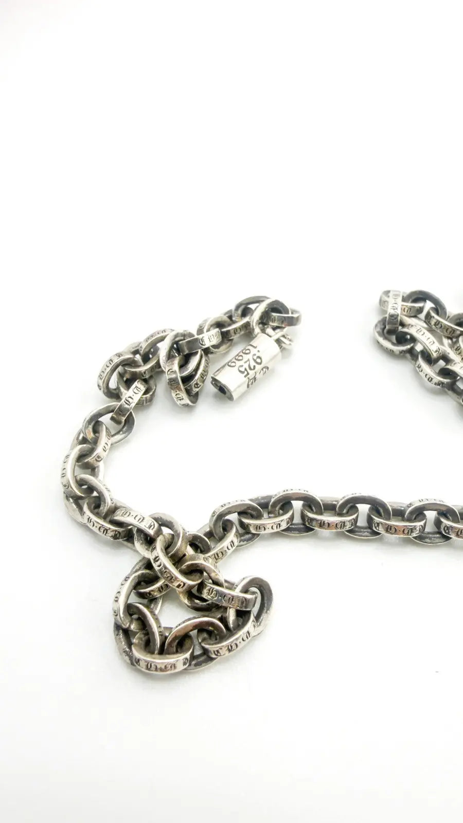Chrome Hearts Sterling Silver Paper Chain Necklace Chrome Hearts