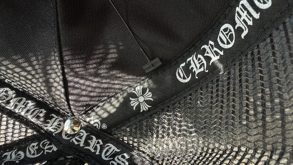 Chrome Hearts Triple Cross Fur Patch Cemetery Trucker Hat Chrome Hearts