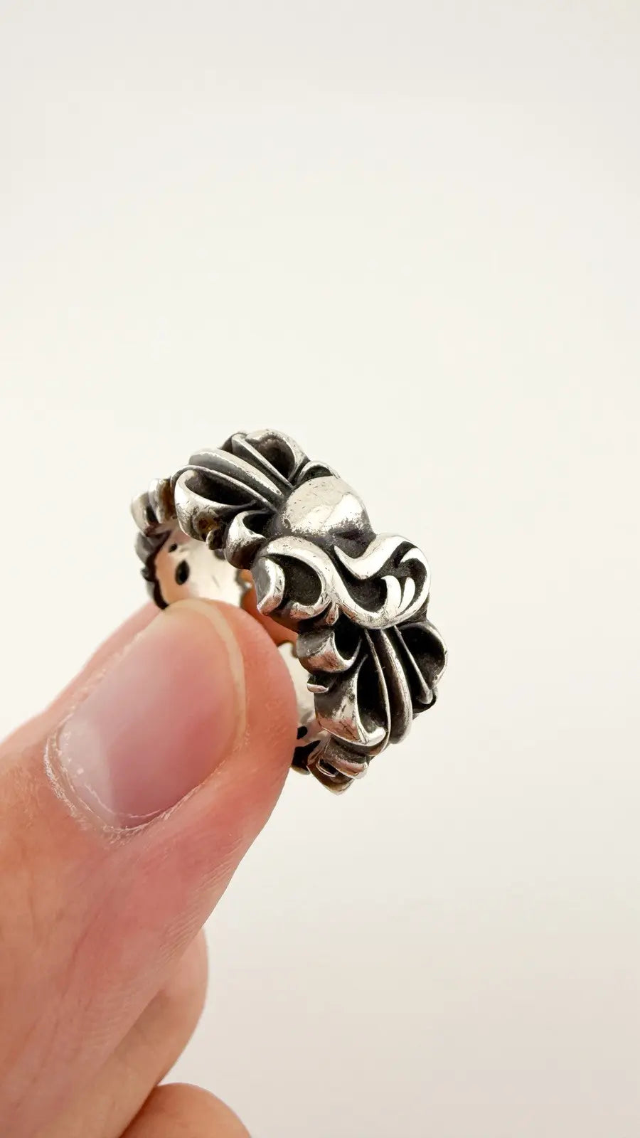 Chrome Hearts Double Floral Cross Ring