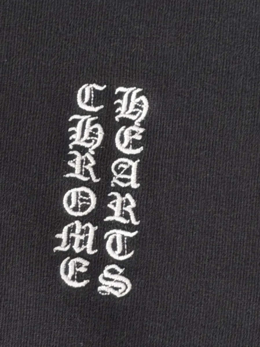 Chrome Hearts Embroidered Vertical Logo Hoodie