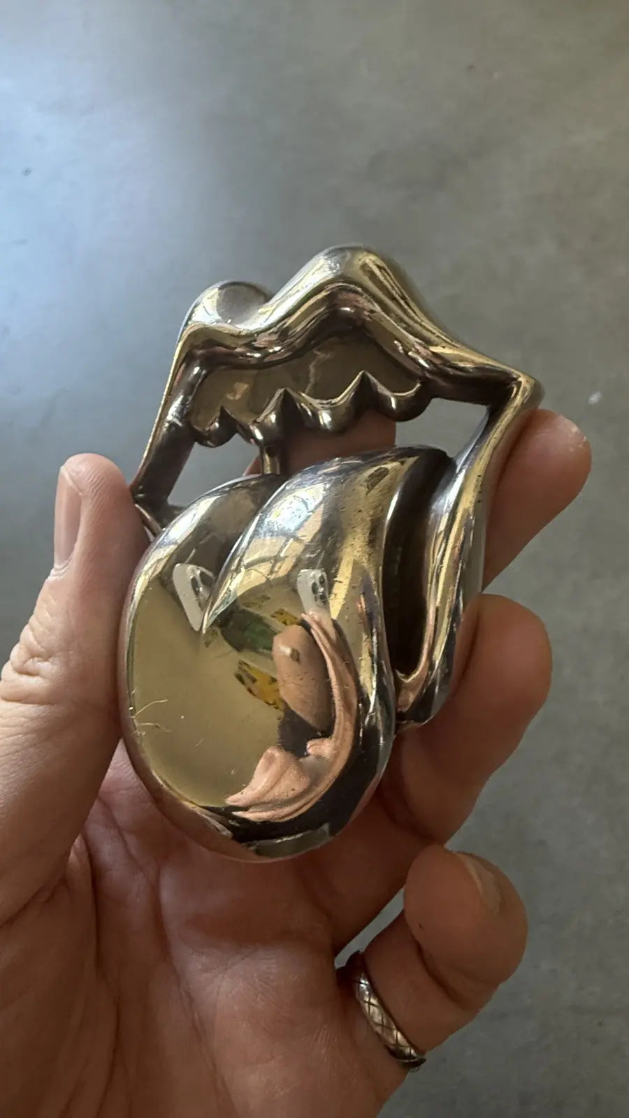 Chrome Hearts Rolling Stones Lip & Tongue Belt Buckle
