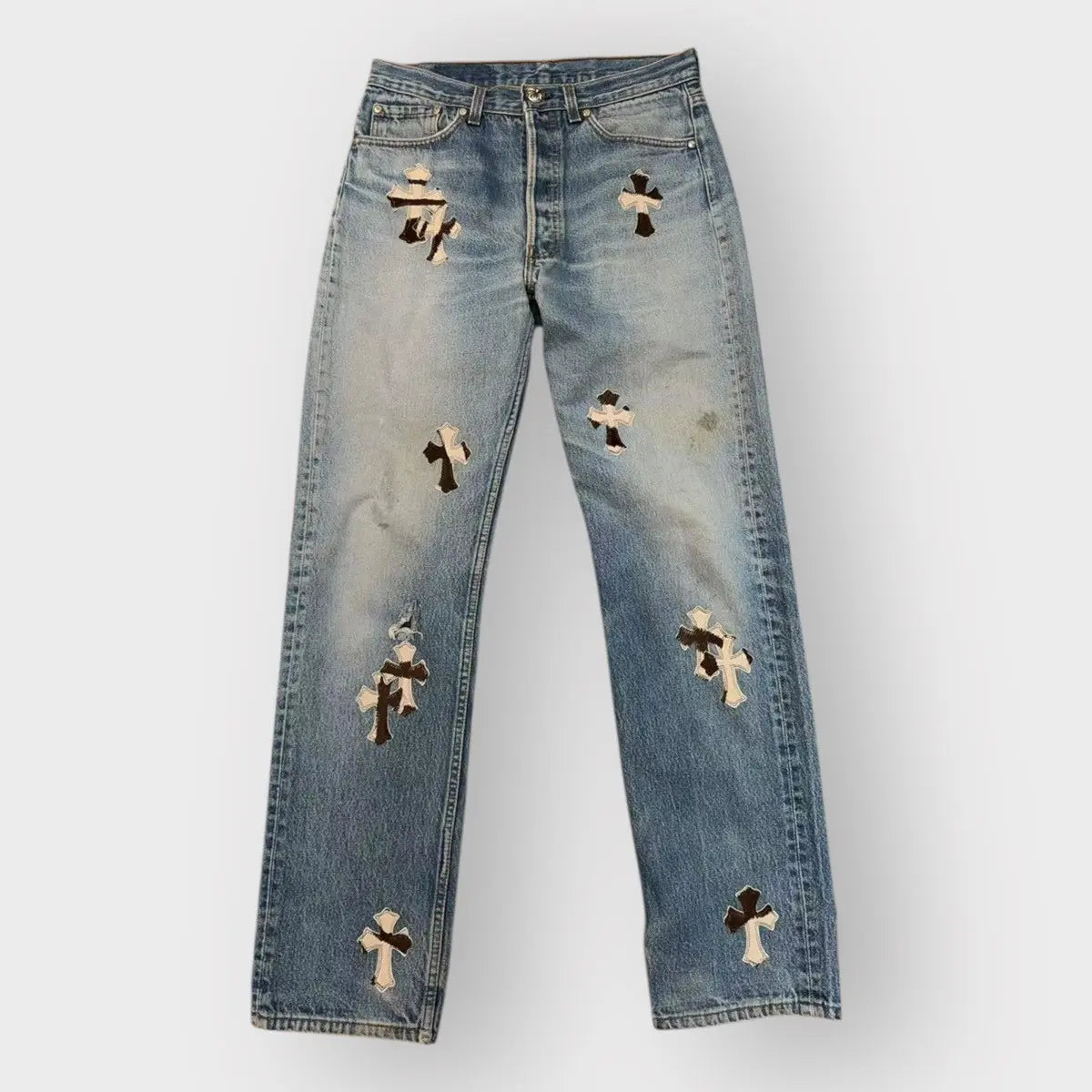 Chrome Hearts Levis Zebra Cross Patch Jeans