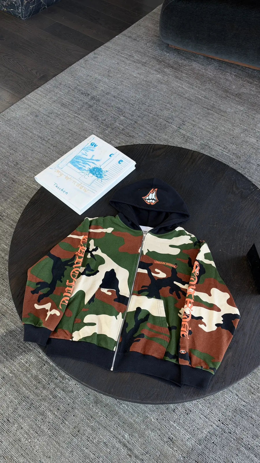 Chrome Hearts x Matty Boy Caution Camouflage Zip-Up Hoodie Size L Chrome Hearts
