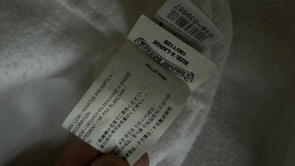 Chrome Hearts White Zip Up Banner Hoodie