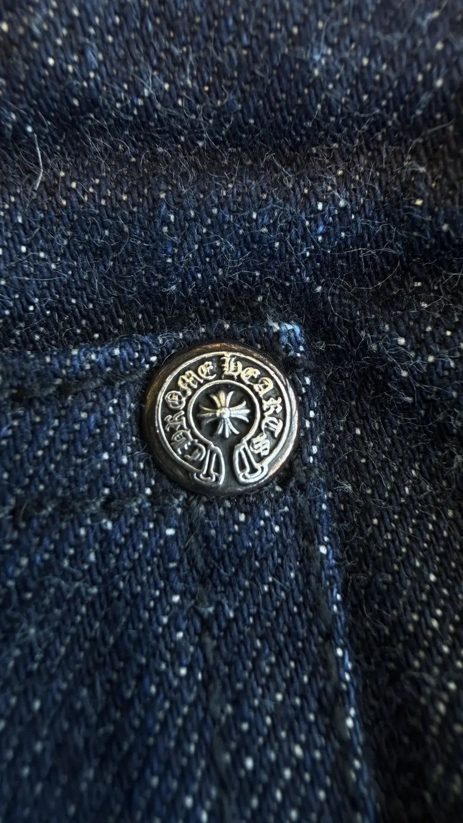 Chrome Hearts Crocodile Cross Patch Jeans Chrome Hearts
