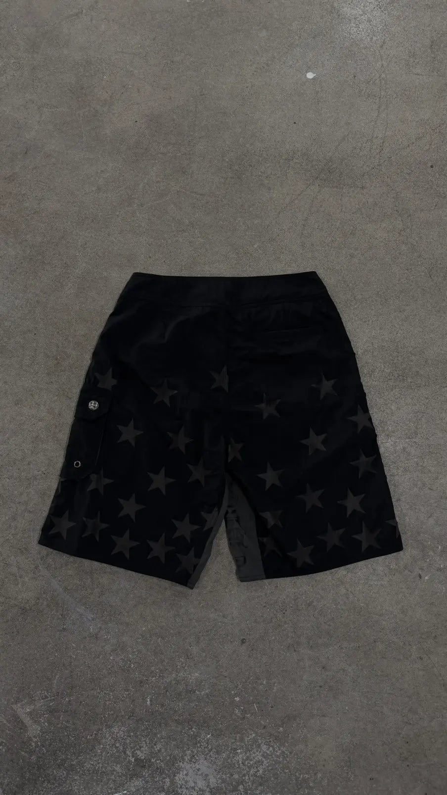 Chrome Hearts Black Star Cross Patch Swimshorts