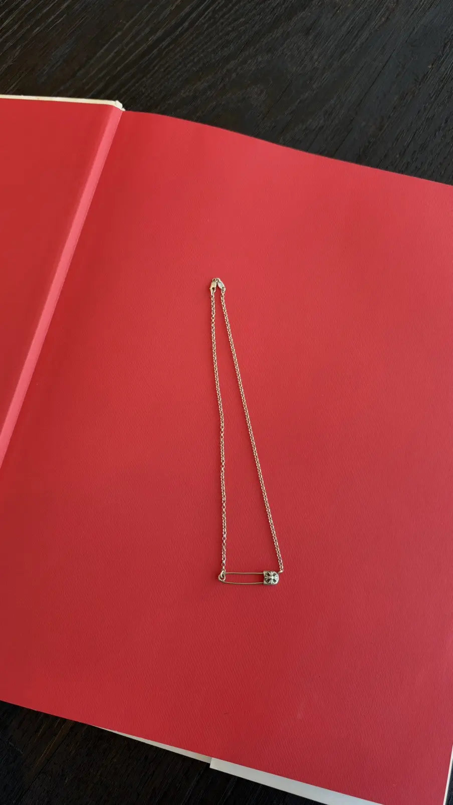 Chrome Hearts Safety Pin Pendant Chain Necklace Chrome Hearts