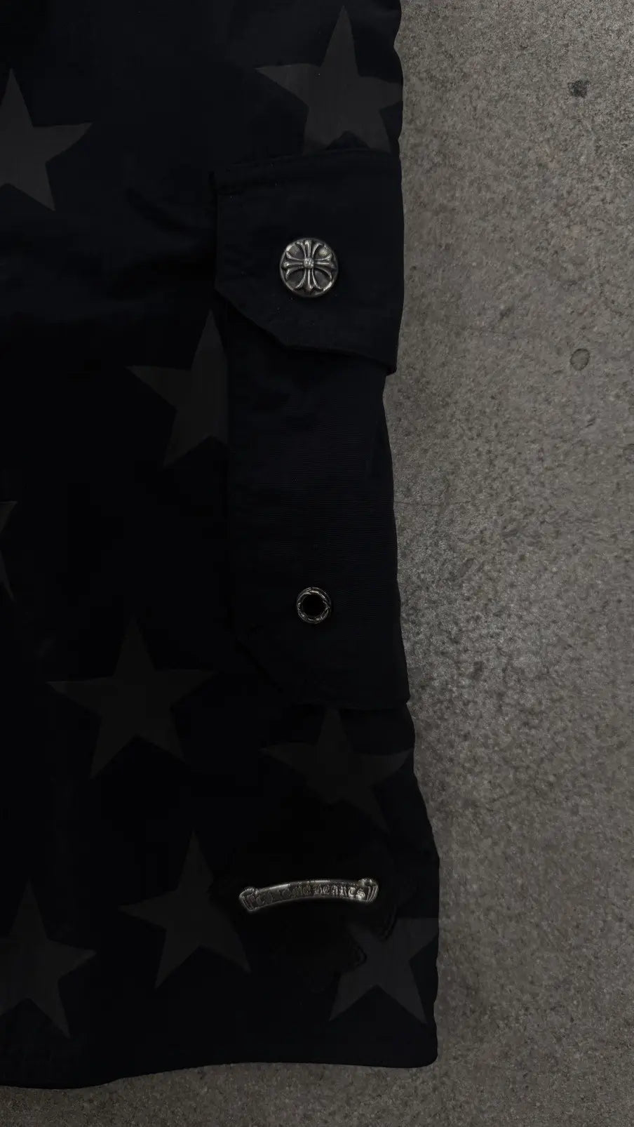 Chrome Hearts Black Star Cross Patch Swimshorts